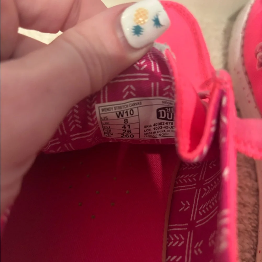 Hey Dude Neon Pink Loafers - Picture 6 of 6